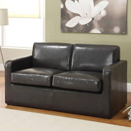 Contemporary Full Sleeper Sofa with Track Arms